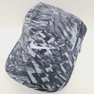 Nike AW84 5-Panel Camo Abstract Pattern Shard Adjustable Dri Fit Hat Running Cap